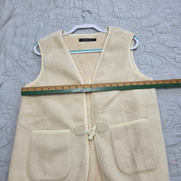 MEROKEETY Woman's Cream Colored Very Soft Vest Size Small - Picture 5 of 8